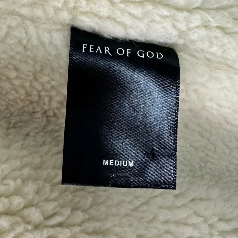 Fear Of God Holy Water Faux Shearling Denim Coat - Picture 12 of 15